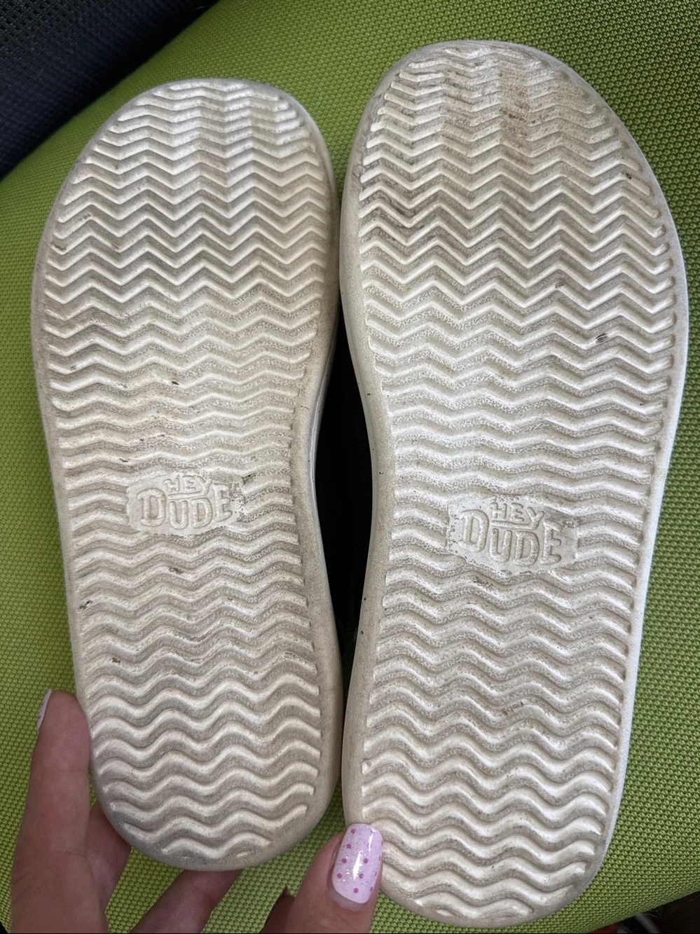 Hey Dude Black Slip On EUC W9